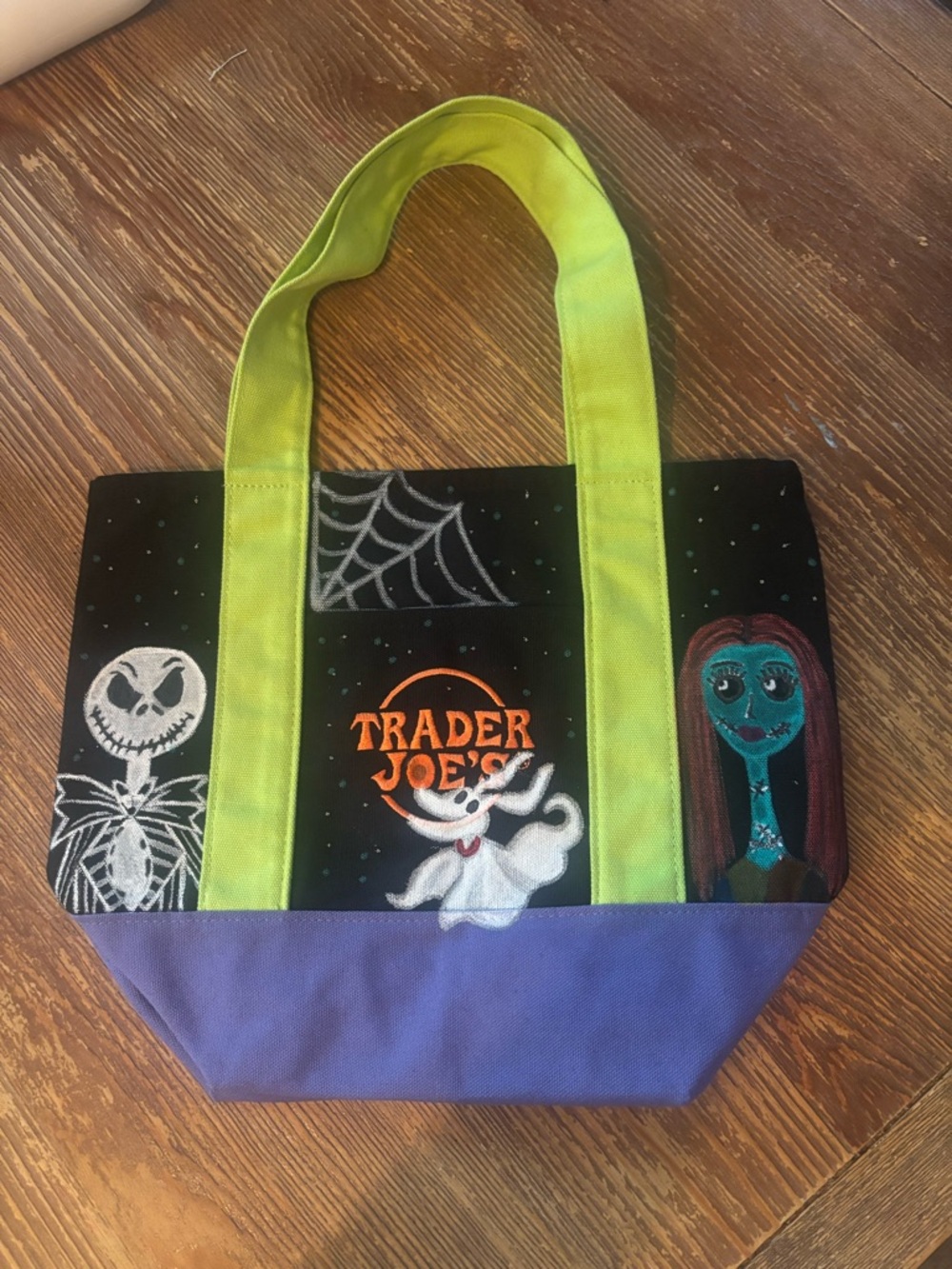 Custom Trader Joe's Halloween Tote Bag - Disney nightmare before Christmas theme